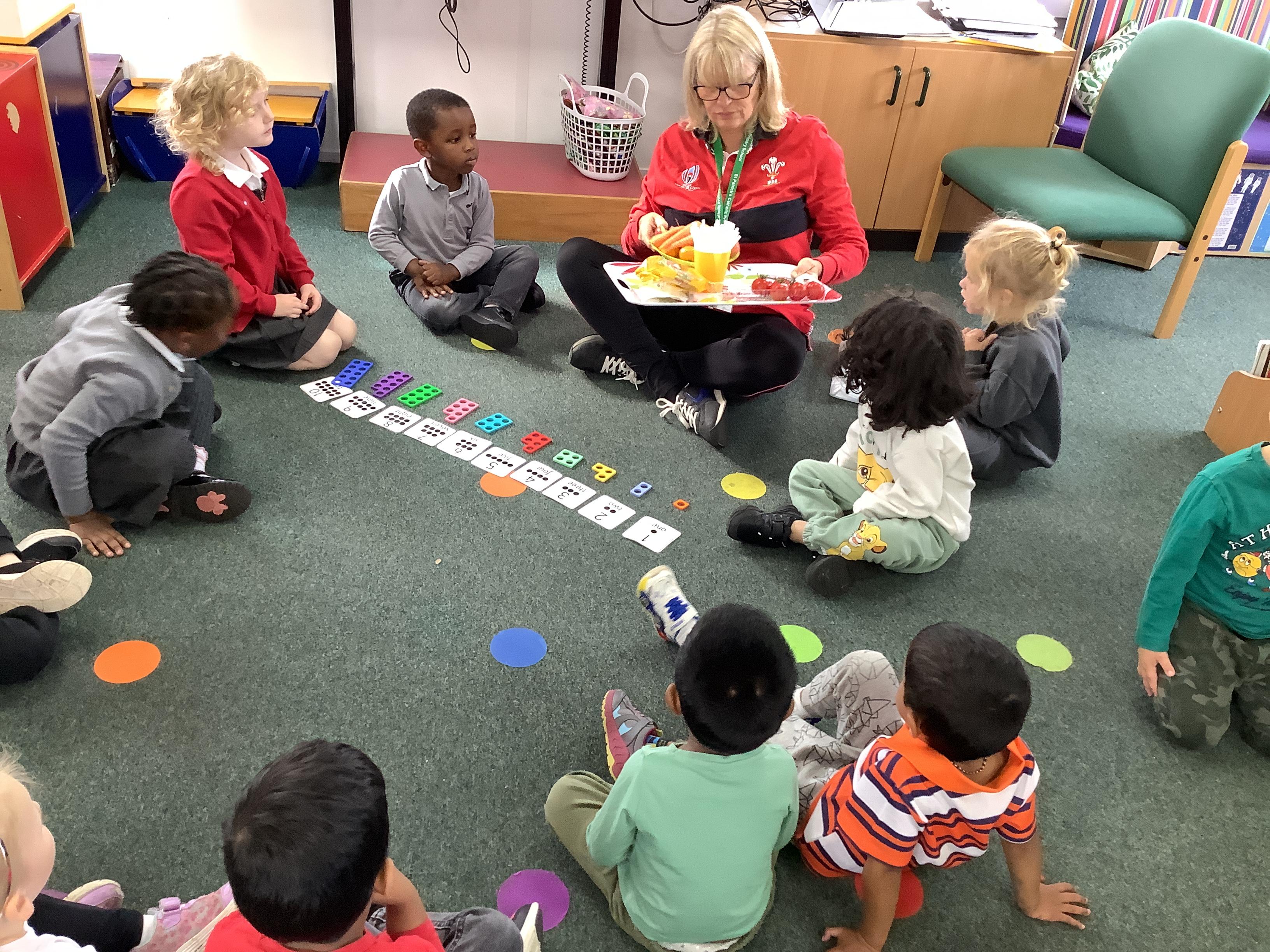 Counting out our snack and matching numeral to quantity